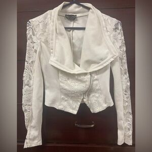 White Lace Jacket For Women .